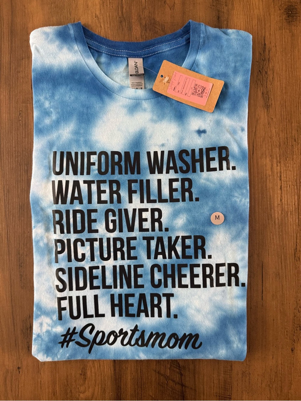 Handmade Sports Mom Tie Dye Graphic Tee NWT Medium